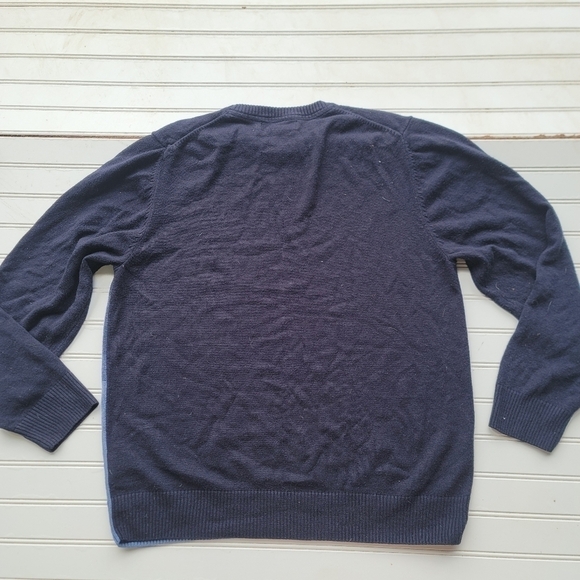 U.S. Polo Assn Navy Blue Men's Striped  Pullover crew Neck Sweater Size L - Picture 3 of 8